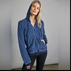 Anthro Saturday Sunday zip up Hoodie super soft 100% cotton
